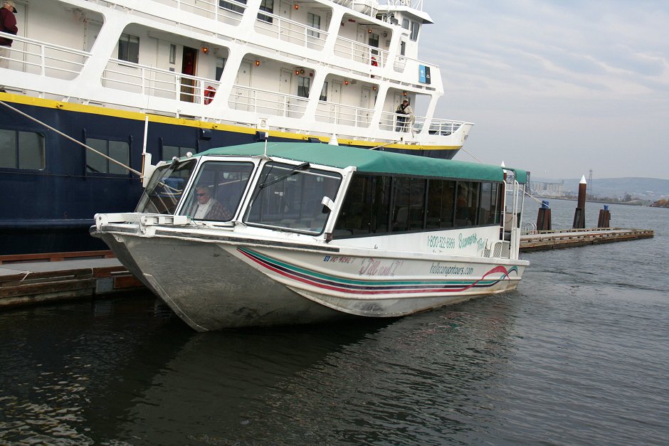 Jet boat along side Sea Bird